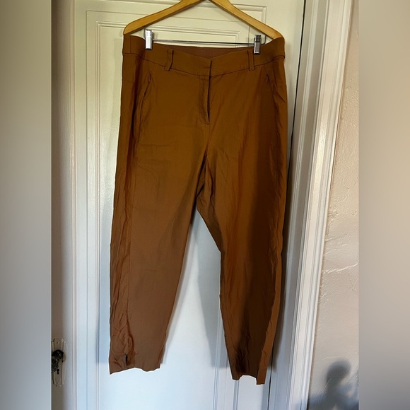 Lane Bryant 4-Season Signature Fit Ankle CORE Dress Pants 18W Tan Slim Trousers - Picture 1 of 10